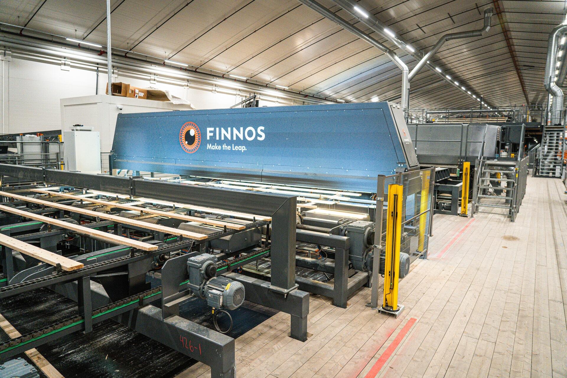 An exceptional, completely new and modern sawmill received all the necessary scanners from Finnos